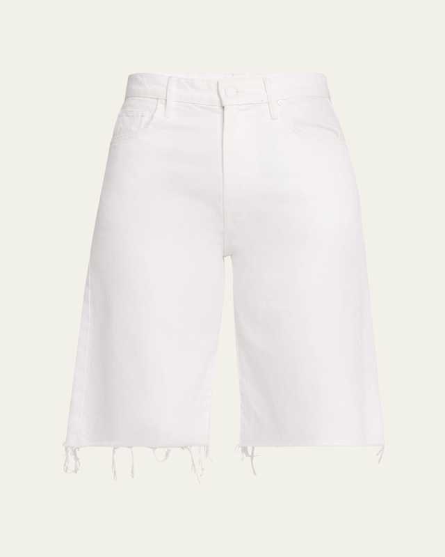 The Maven Bermuda Fray Denim Shorts
